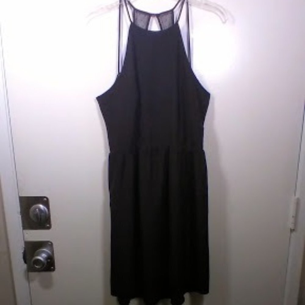 BCBGeneration Black Dress with Lace on open back Size: 8